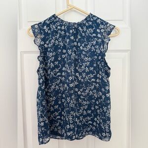 Banana Republic Sleeveless Floral Blouse